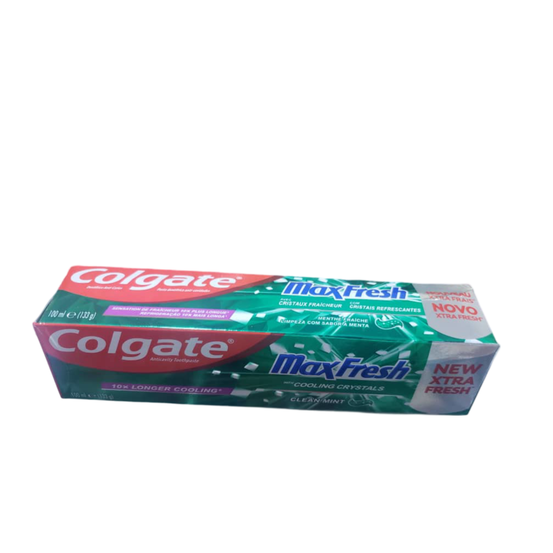 COLGATE ANTICAVITY FLUORIDE TOOTHPASTE MAX FRESH WITH WHITENING BREATH STRIPS COOL MINT