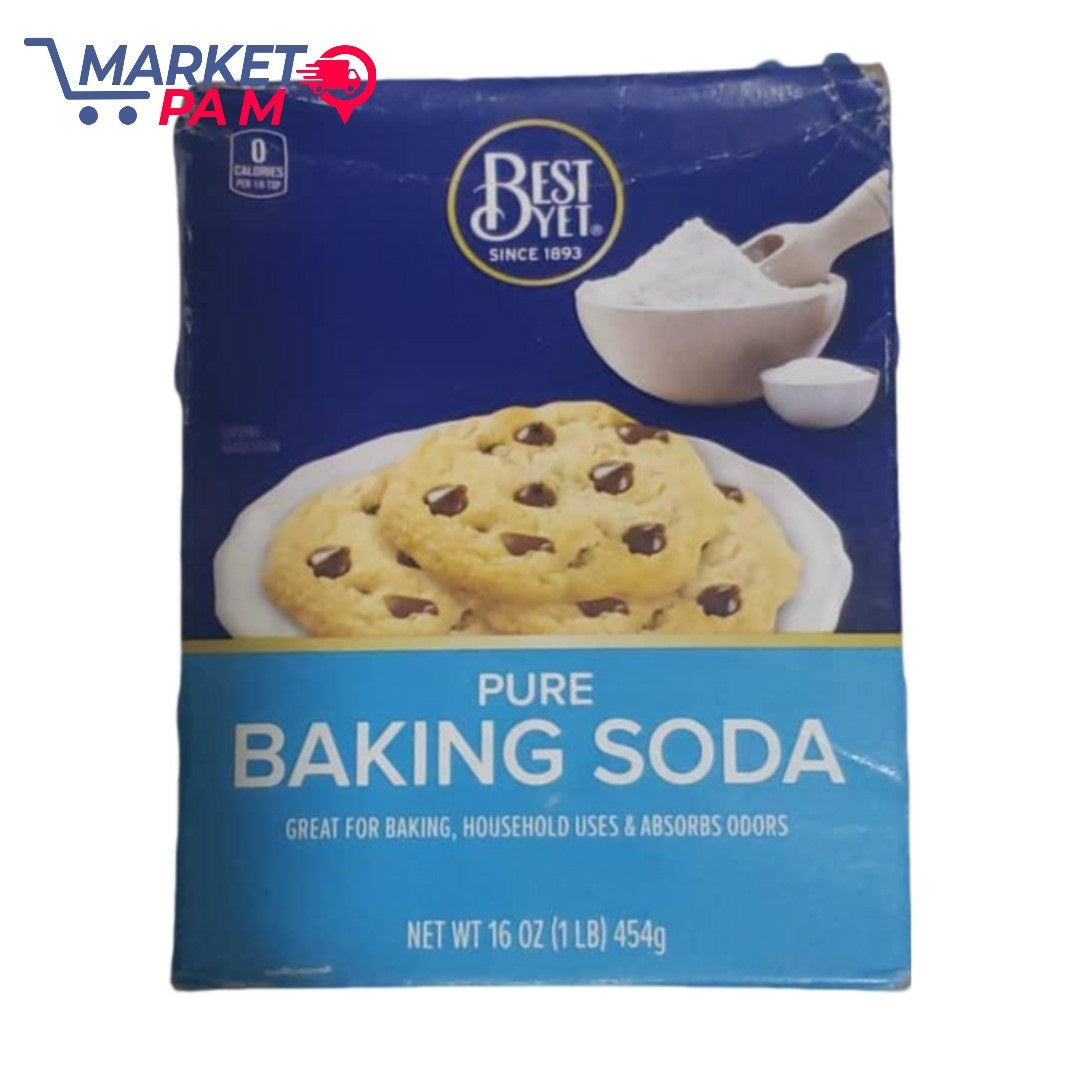 PURE BAKING SODA│RGEAT FOR BAKING, HOUSEHOLD USES & ABSORBS ODORS│ NET WT 16 OZ ( 1 LB) 454g