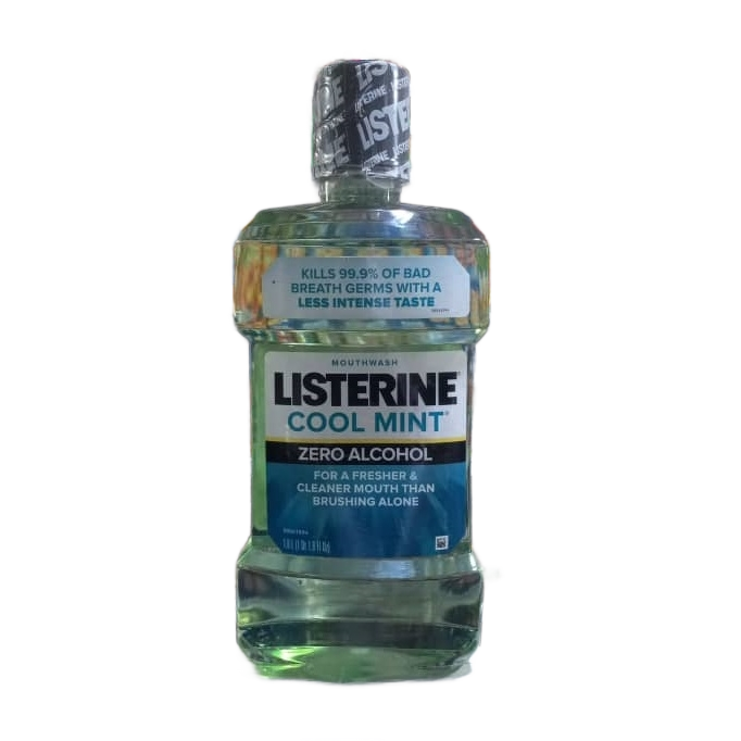 LISTERINE , COOL MINT ANTISEPTIC FOR A FRESHER  & CLEANER MOUTH THAN BRUSHING ALONE