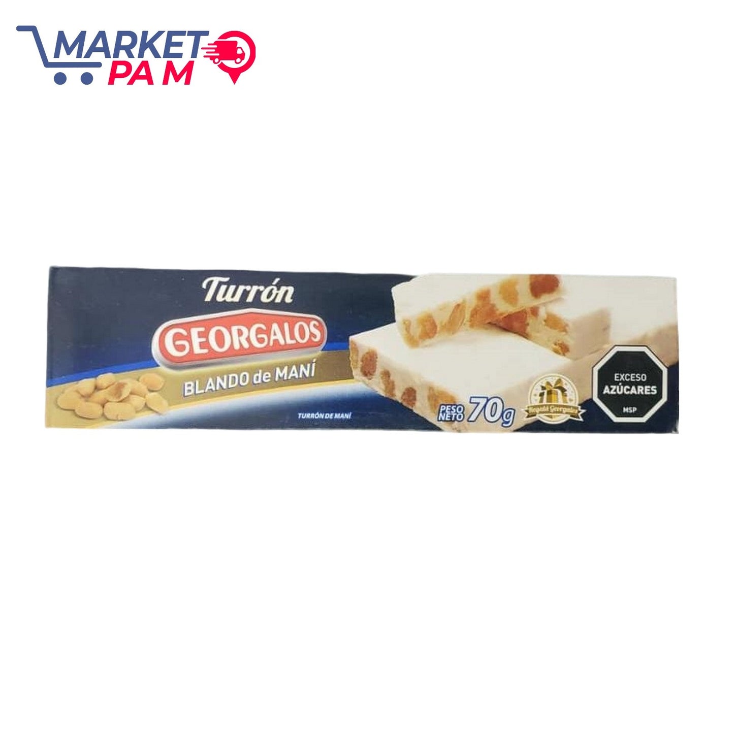 TURRON GEORGALOS, BLANDO DE MANI, 70 g