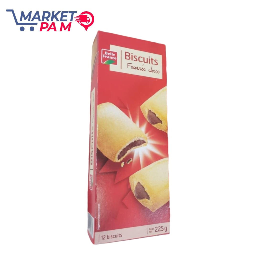 ISCUITS FOURRÉS CHOCO, 225 g/ 12 BISCUITS