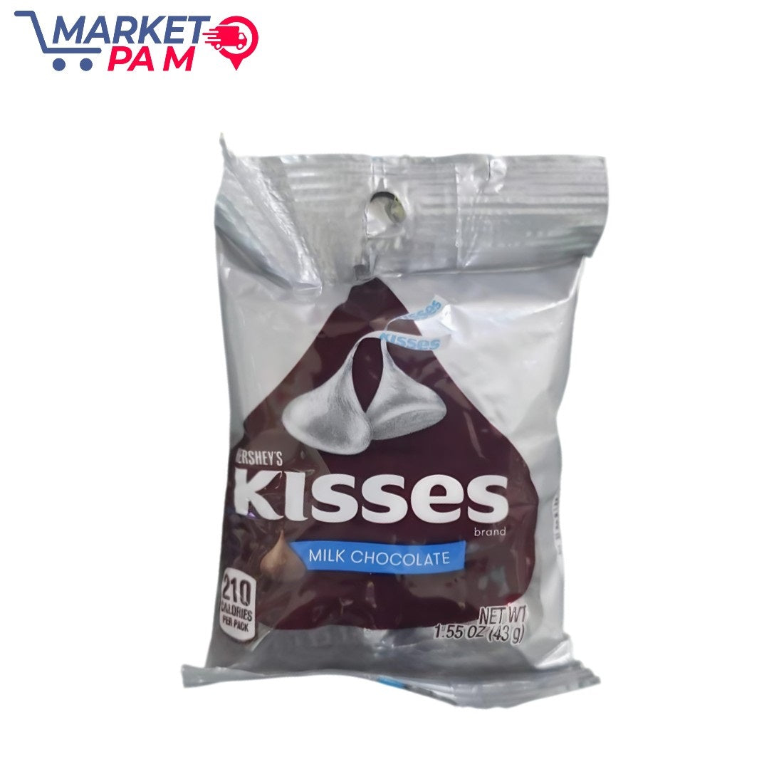 Kisses ERSHEY'S Kisses 210 CALORIES PER PACK MILK CHOCOLATE brand NET W 1.55 02 (43 g)