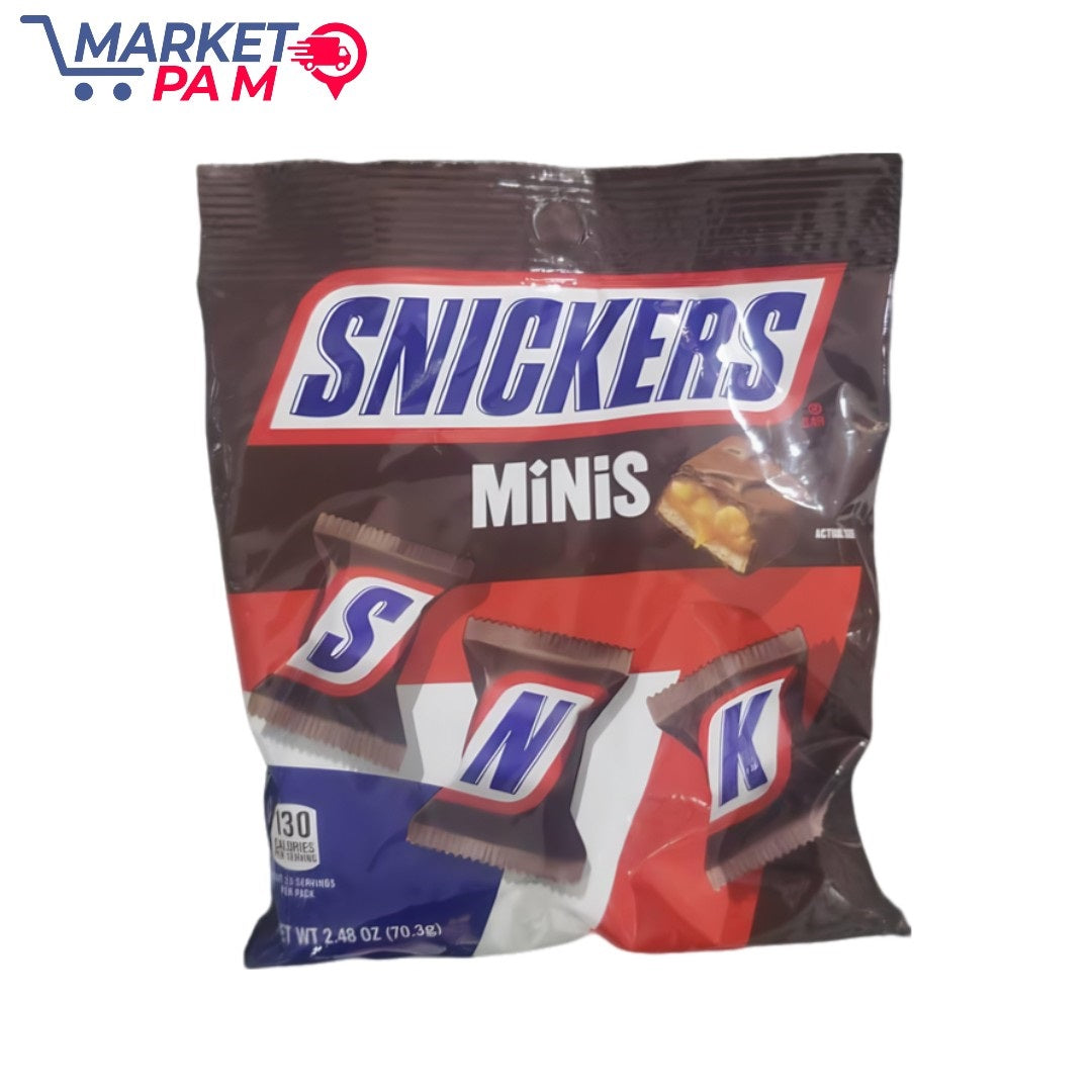 SNICKERS S 130 ALORIES PER PACK MINIS W TWT 2.48 OZ (70.38) K