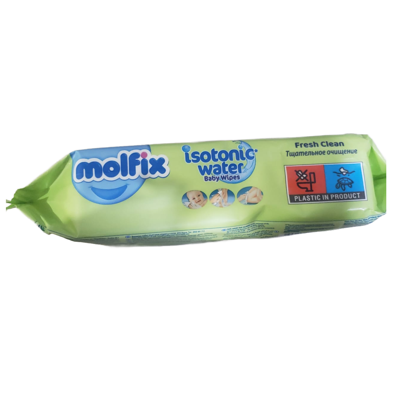 MOLFIX (ISOTONIC WATER 60 PCS) FRESH CLEAN,  60 PCS/WT , 0% ALCOHOL