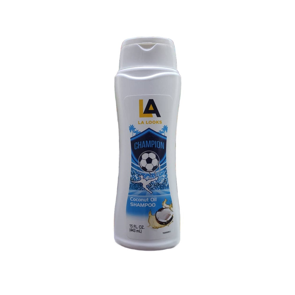 COCONUT OIL SHAMPOO, LA LOOKS CHAMPION, 15 FL OZ (443ml)