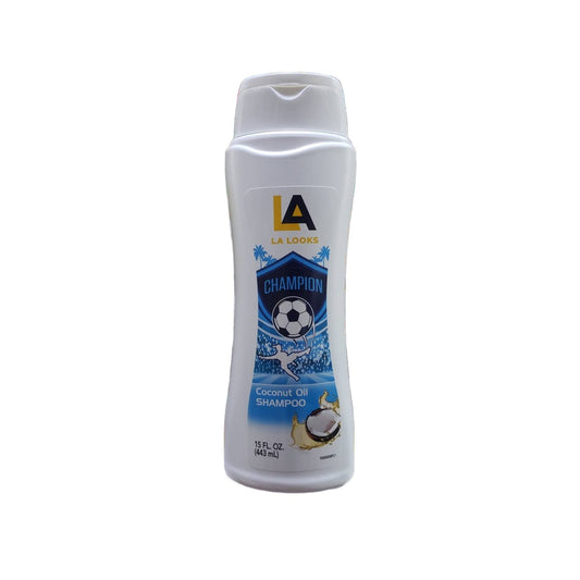 COCONUT OIL SHAMPOO, LA LOOKS CHAMPION, 15 FL OZ (443ml)