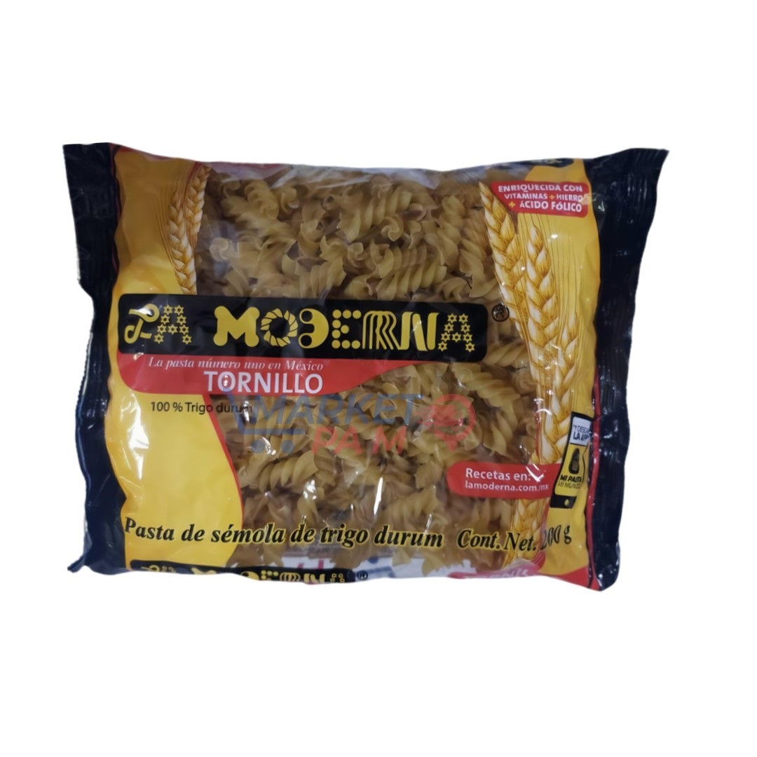 La MODERNA, a pasta numéro uno en México/100% Trigo durum/ Cont. Net 200 g