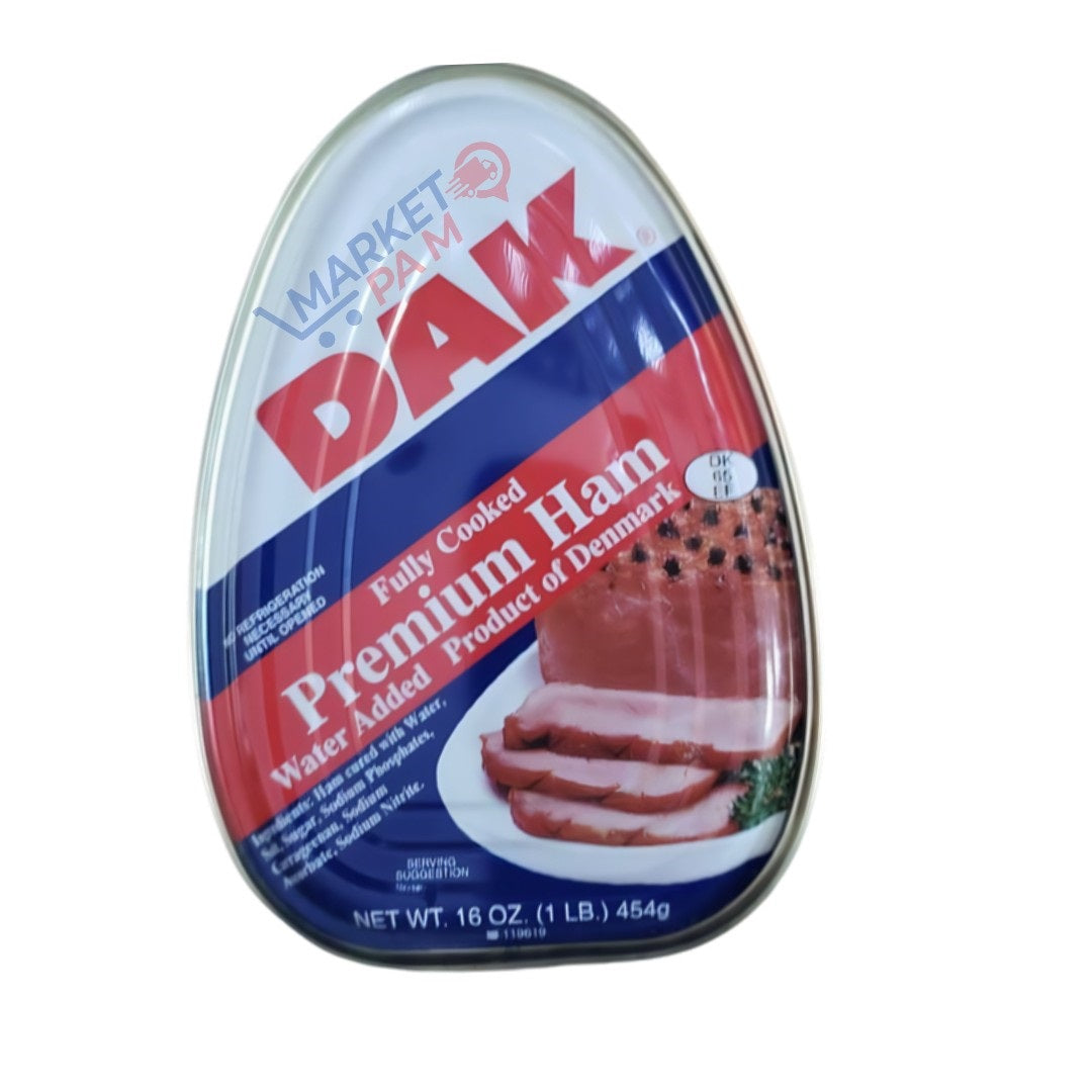 DAK, FULLY COOKED, PREMIUM HAM, NET WT 16 OZ (1 LB) 454 g