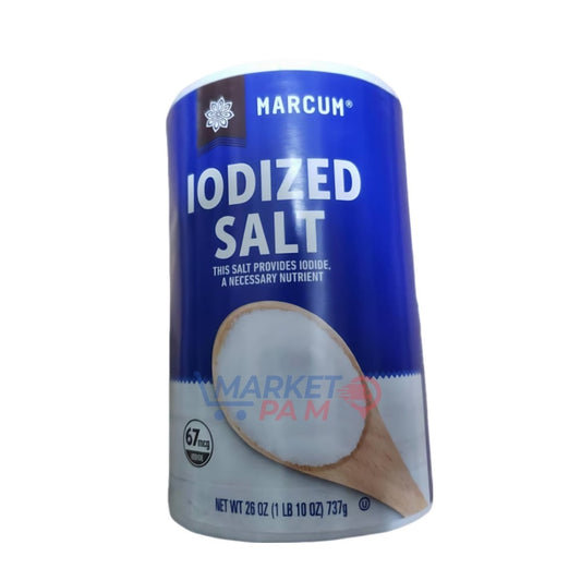 IODIZED SALT │ THIS SALT PROVIDES IOIDE A NECESSARY NUTRIENT │NET WT 26 OZ ( 1 LB 10 OZ )  737g