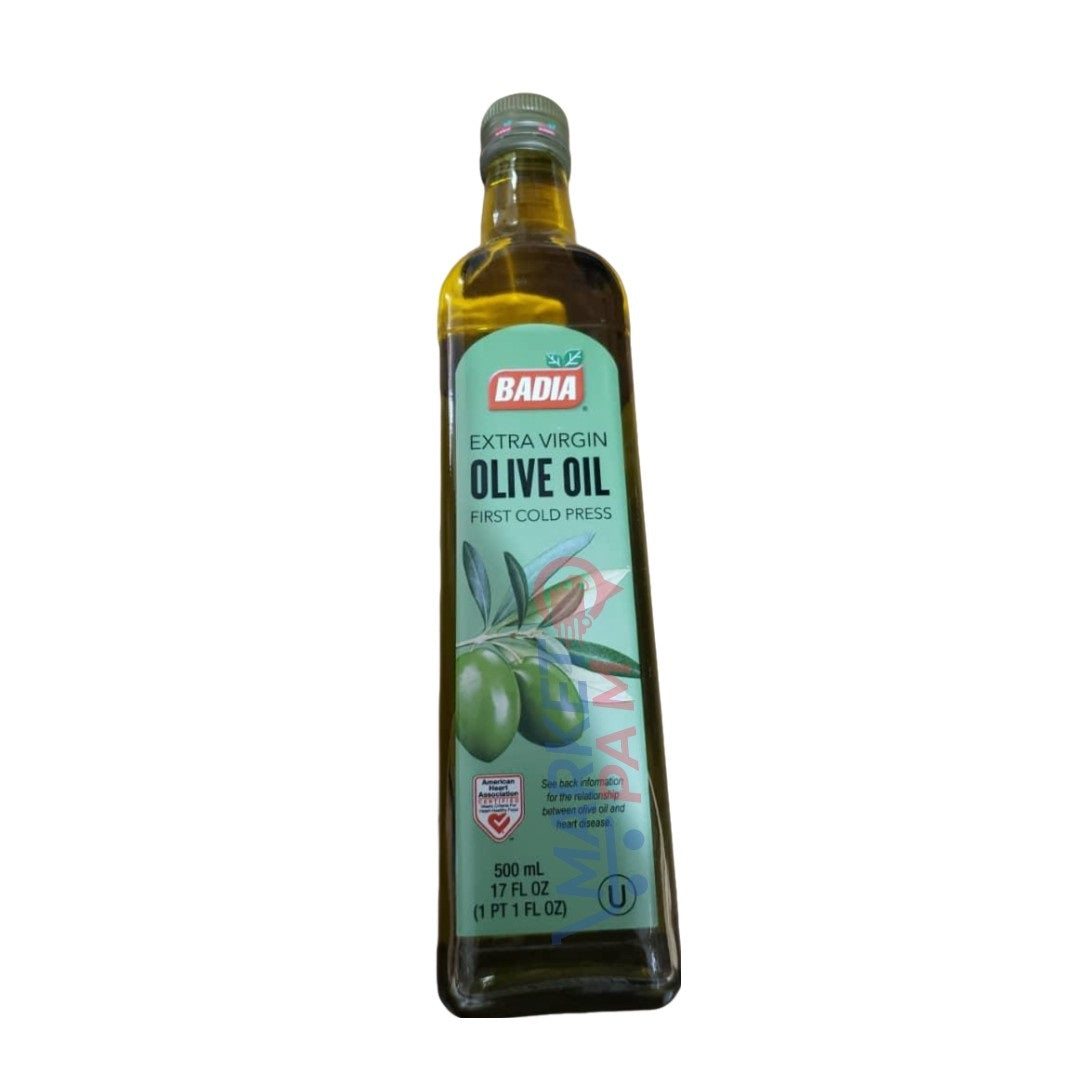 BADIA EXTRA VIRGIN │ OLIVE OIL │ FIRST COLD PRESS │500 ML 17 FL OZ ( 1 PT 1 FL OZ)
