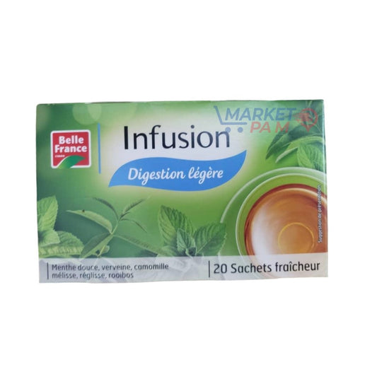 INFUSION DIGESTION LÉGÈRE │ MENTHE DOUCE, VERVEINE, CAMAMILLE, MÉLISSE, RÉGLISSE│ 20 SACHETS FRAICHEUR