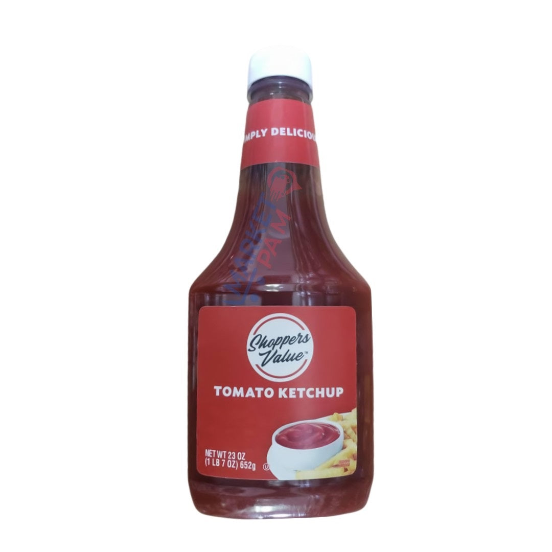 SHOPPERS VALUE , TOMATO KETCHUP │ NET WT  23 OZ ( 1 LB 7 OZ ) 652 g