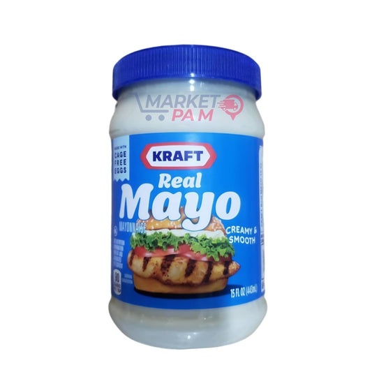 KRAFT REAL MAYO │ MAYONNAISE CREAMY  & SMOOTH │NET WT 15 FL. OZ.