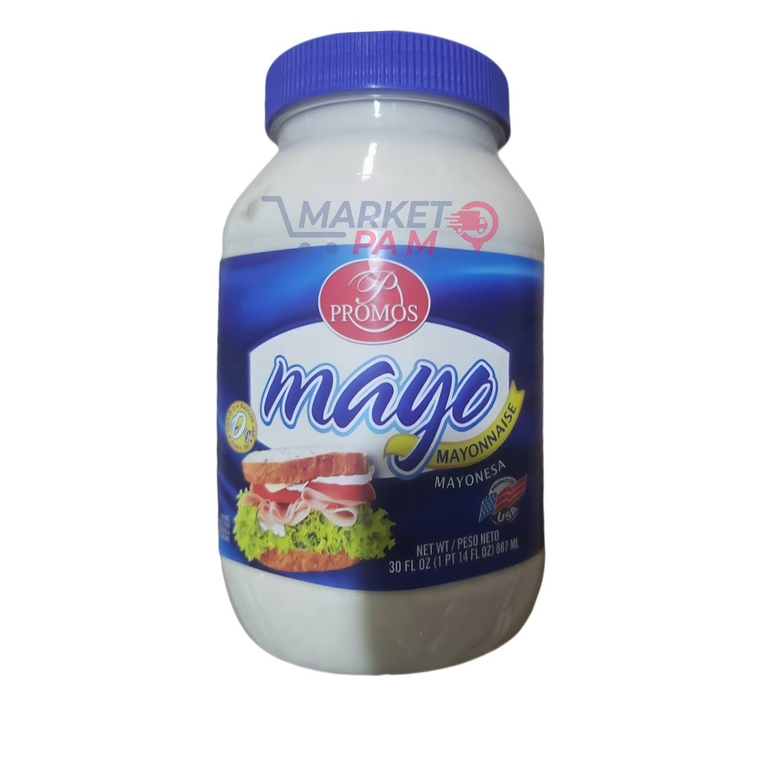 PROMOS mayo │ MAYONNAISE│  MAYONESA USP│ NET WT/PESO NETO 30 FL. OZ (1 PT 14 FL 02) 887 ML
