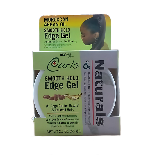 CURLS & SMOOTH HOLD EDGE GEL, NATURALS  ( NET WT 2.3 OZ / 65 g e)