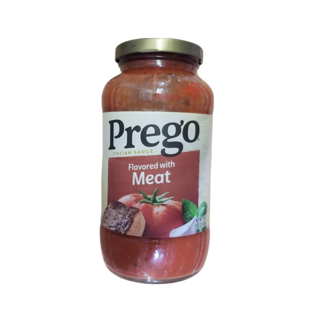 PREGO ITALIAN SAUCE │ FLAVORED WITH MEAT │ NET WT : 24 OZ