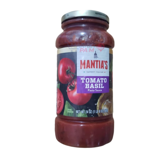 MANTIA'S │ TOMATO BASIL PASTA SAUCE │ NET WT 24 OZ ( 1 LB 8 OZ ) 680g