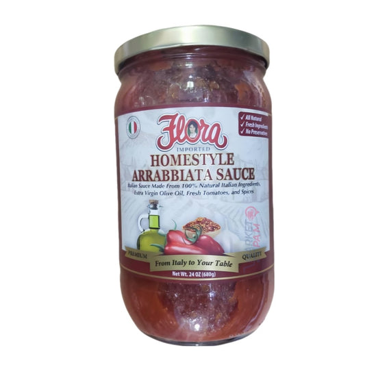 FLORA IMPORTED │ HOMESTYLE ARRABBIATA SAUCE │ NET WT. 24 OZ ( 680 g)