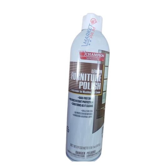 CHAMPION SPRAYON │ LEMON  FURNITURE POLISH │ NET WT 1 LB