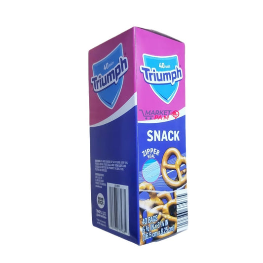 Triumph SNACK ZIPPER SEAL│Trumph save HO 100% FUCK parater │ 40 BAGS 6 1/2 IN X 3 1/4 IN (16.5cmx8.25cm) │