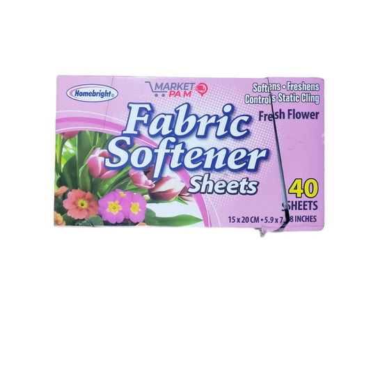 FABRIC SOFTENER SHEETS  │ 40 SHEETS /15 X 20 CM. 5.9 X 7.8 INCHES