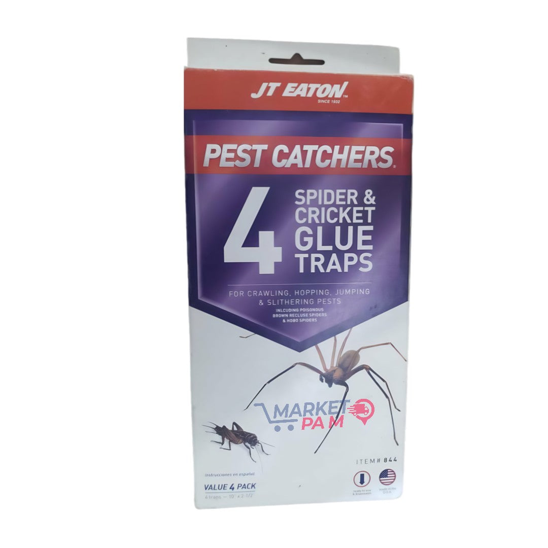 JT EATON │ PEST CATCHERS │ 4 SPIDER & CRIKET GLUE TRAPS