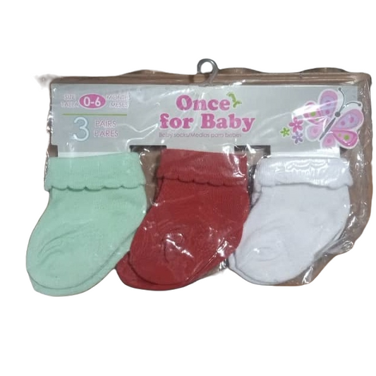 ONCE FOR BABY (0-6 MOIS)  3 PAIRS