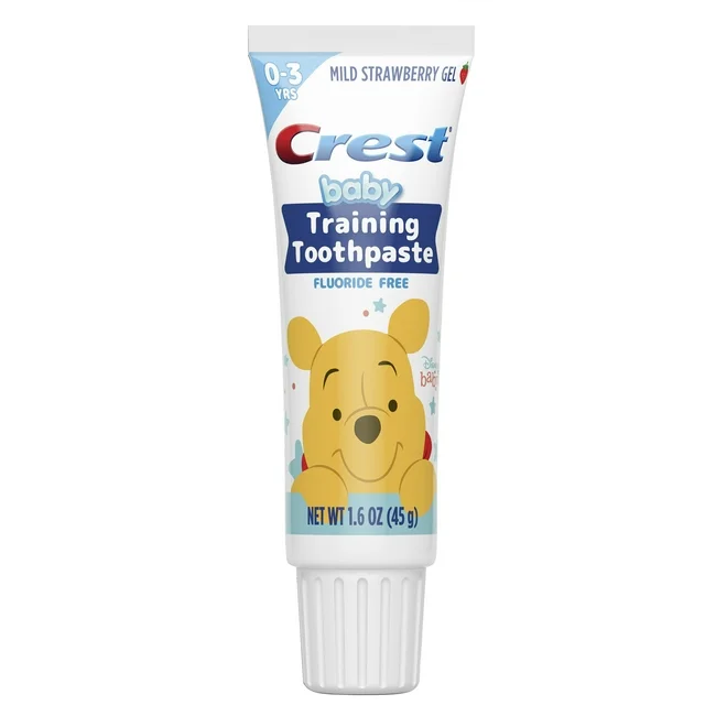 Crest Training Toothpaste and Toothbrush Bundle for Kids, Fluoride Free, Strawberry, 1.6 oz