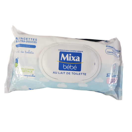 MIXA BÉBÉ AU LAIT DE TOILETTE, LINGETTES ULTRA- DOUCES