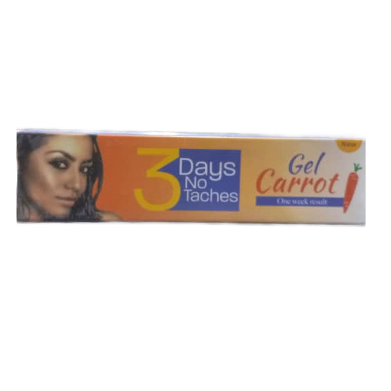 GEL CARROT, 3 DAYS NO TACHES