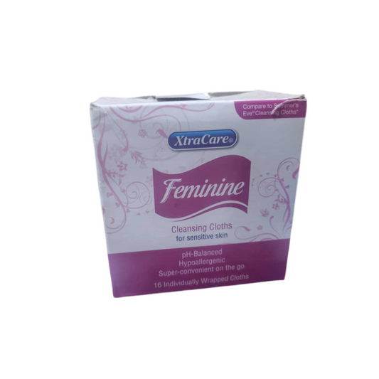 XTRACARE FEMININE, CLEANSING CLOTHS FOR SENSITIVE SKIN