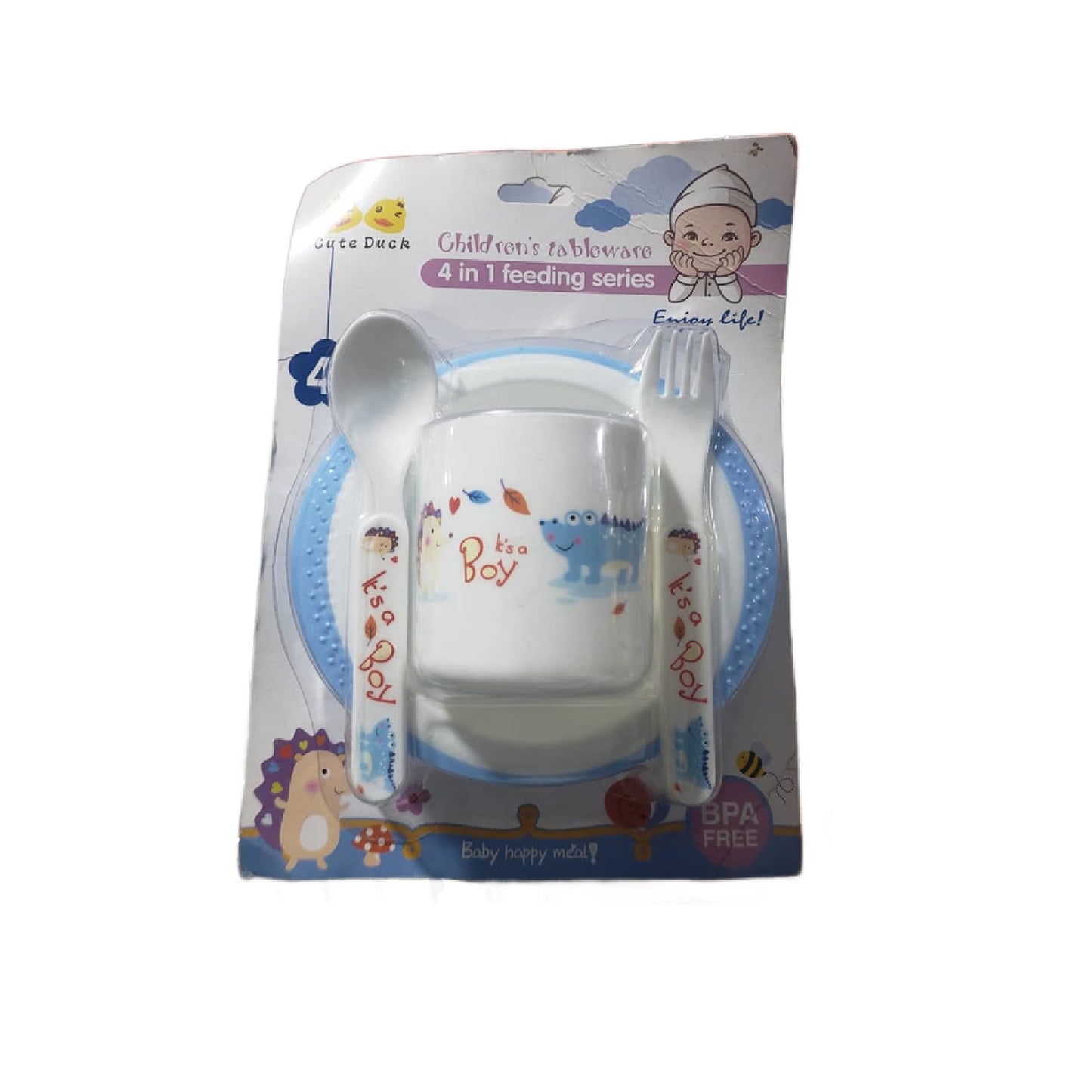 CHILDREN'S TABLE WARE, 4 IN 1 FEEDING SERIES