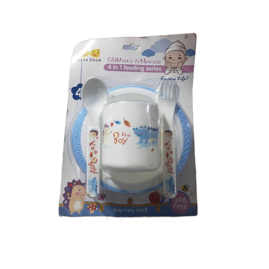 CHILDREN'S TABLE WARE, 4 IN 1 FEEDING SERIES