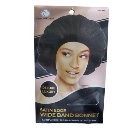 DELUXW LUXUBY SATIN EDGE WIDE BAND BONNET