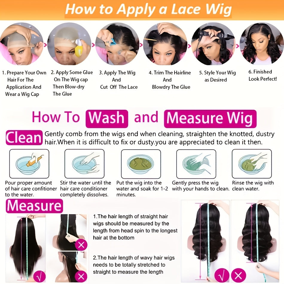 Women's Brazilian Human Hair Wig 13x4 Lace Front Glueless - Pre-Plucked, 150% Density Loose Wave 100% Wig for, Natural Look for Daily & Party Wear, No Glue Needed (Fits Dark Beige Tones)