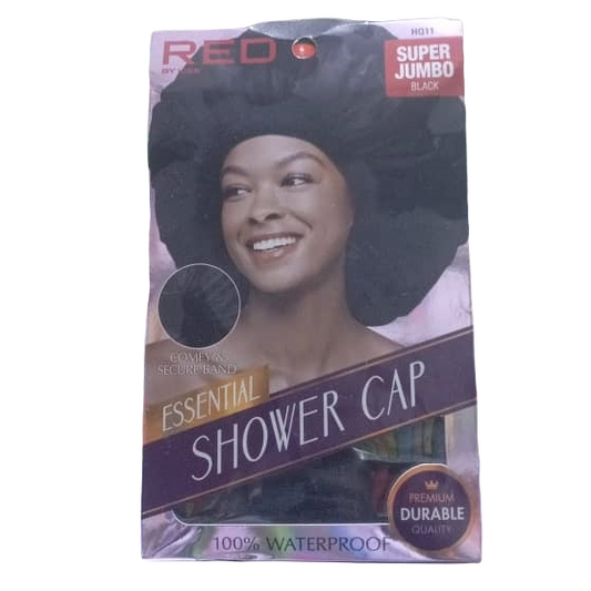 SHOWER CAP , SSENTIAL ,RED, 100% WATERPROOF