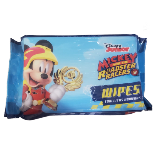 WIPES TOALITAS HUMEDAS , DISNES JUNIOR,  MICKEY AND ROADSTER RACERS, 80 PCS