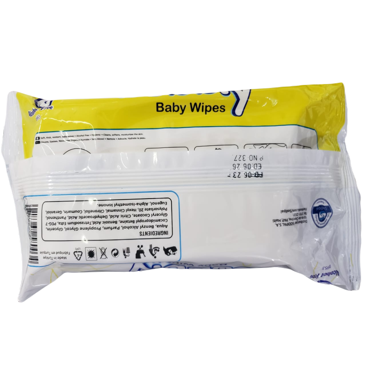 BUBBY, BABY WIPES, 80 PCS, PROVITAMIN B5, ALCOOL FREE, PH5.5