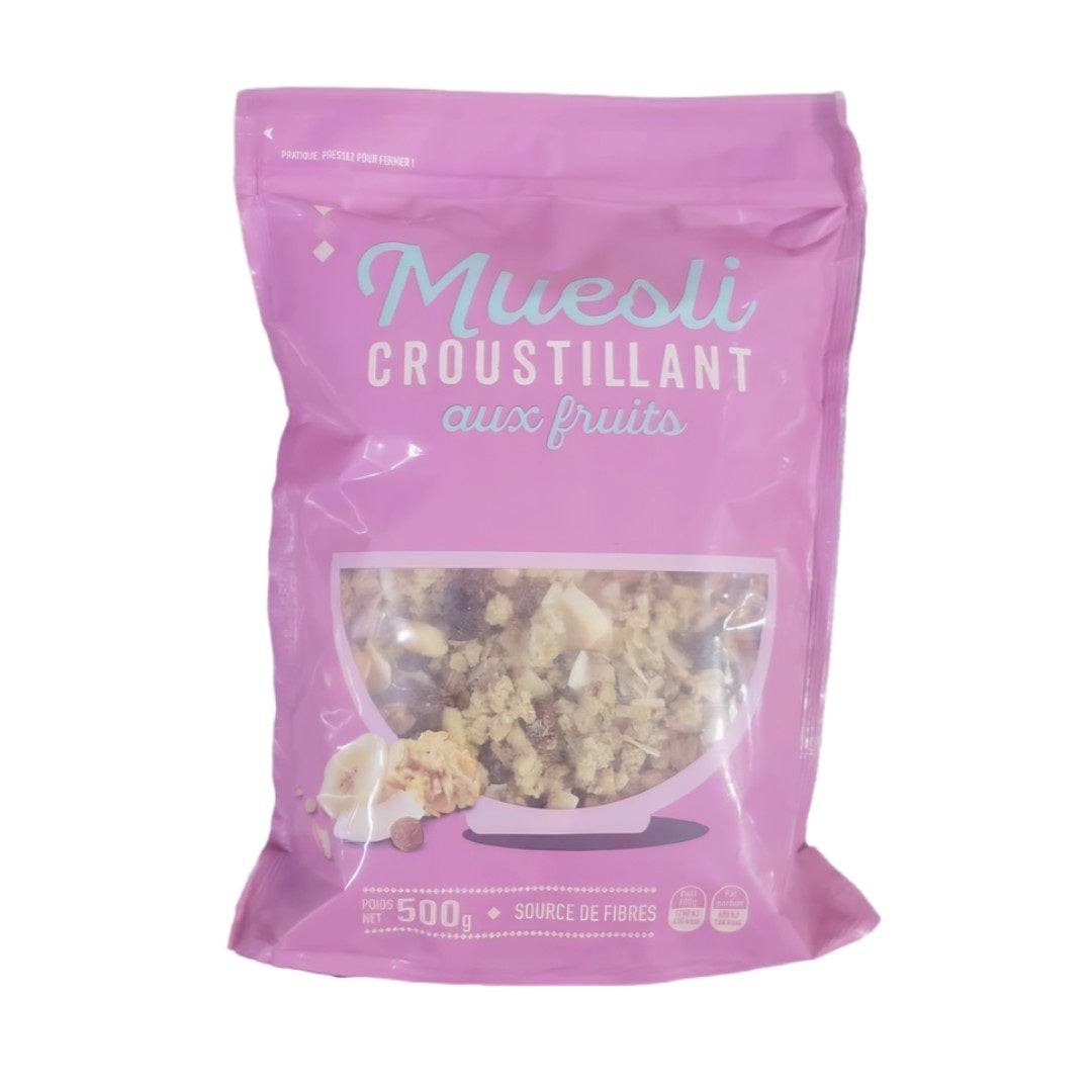 MUESLI CROUSTILLANT ,  POIDS NET: 500 g