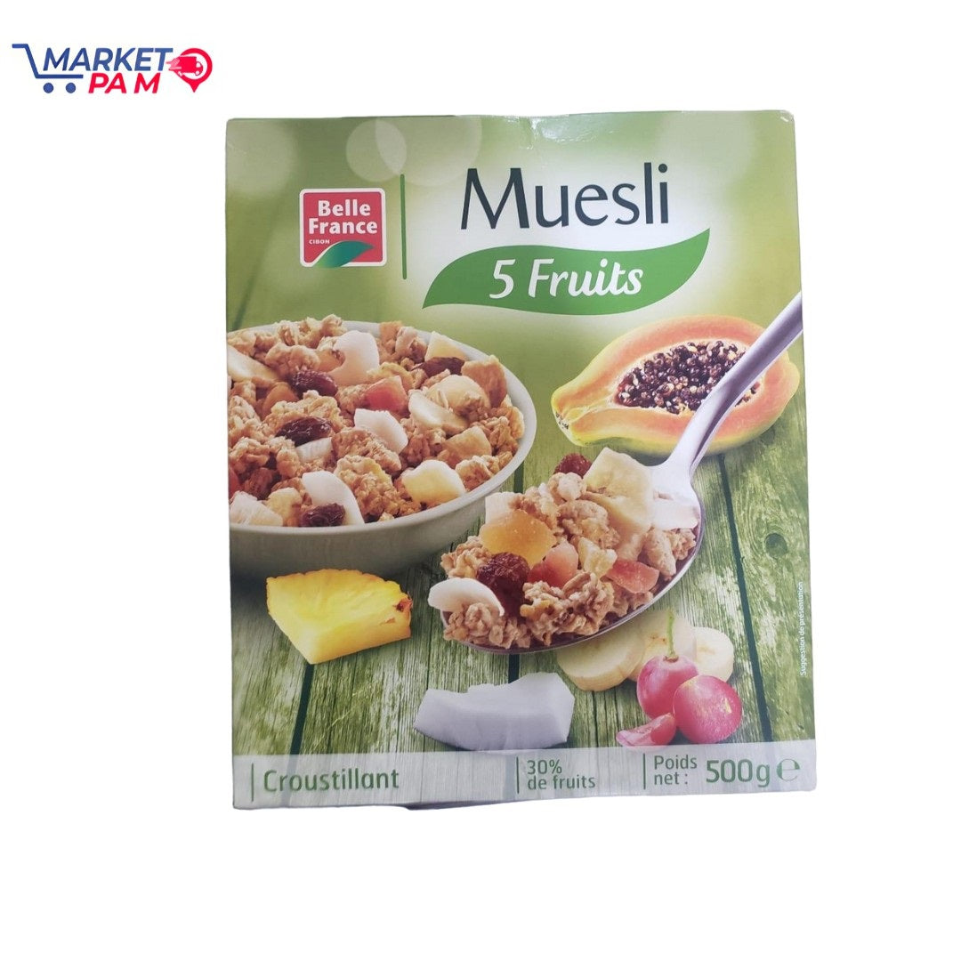 MUESLI  CROUSTILLANT, POIS NET: 500 g e (BELLE FRANCE)