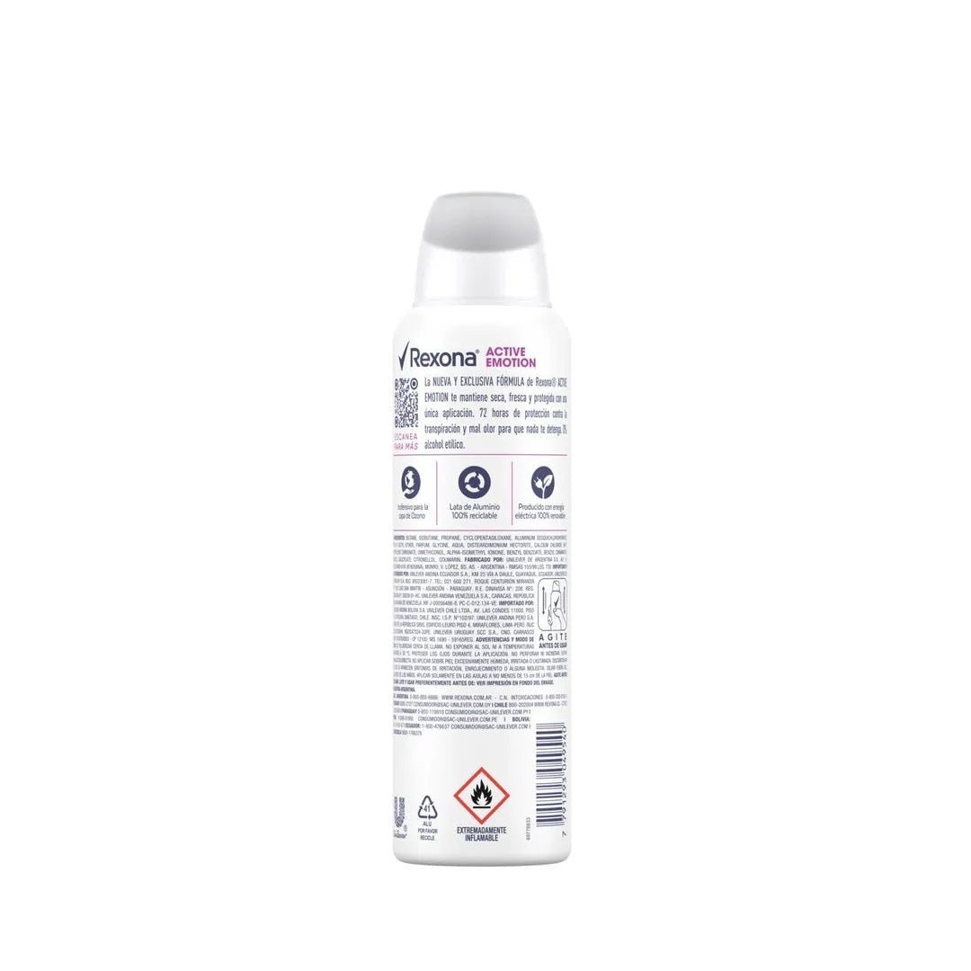 DÉODORANT, REXONA 72 H ACTIVADO POR EL MOVIMIENTO, ACTIVE EMOTION