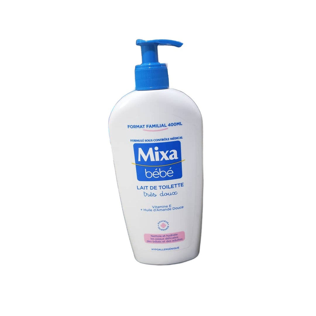 LAIT DE TOILETTE TRÈS DOUX, MIXA BÉBÉ, VITAMINE E, MAXI FORMAT