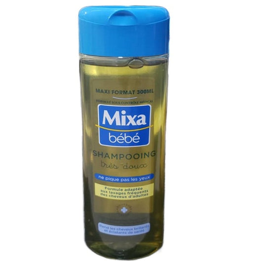 SHAMPOOING TRÈS DOUX , MIXA BÉÉ, MAXI FORMAT 300 ML