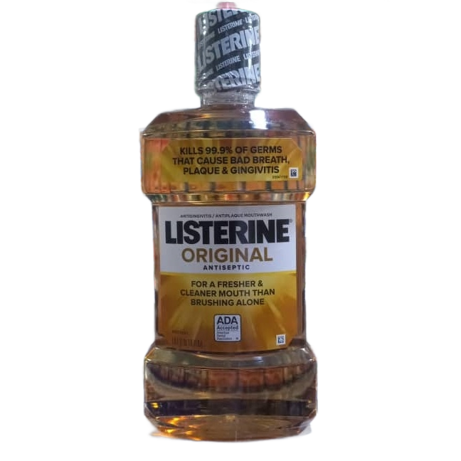 LISTERINE , COOL MINT ANTISEPTIC FOR A FRESHER  & CLEANER MOUTH THAN BRUSHING ALONE