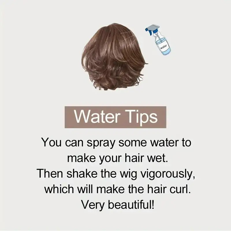 Short Bob Wig for Women & - Natural-Looking Body Wave Synthetic Hair with Golden Brown/Blonde/Beige/Brunette Ombre, Heat-Resistant Fiber & Breathable Mesh Cap, Middle Part Short Cut Wig for Daily Wear, Suits All Beige Tones &