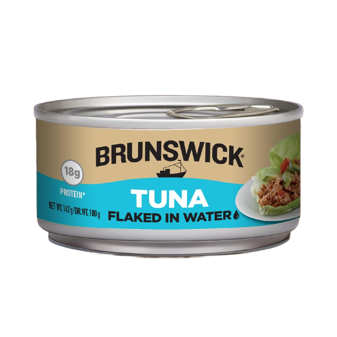 BRUNSWICK TUNA   (NET. WT. 142g/DR. WT. 100 g)