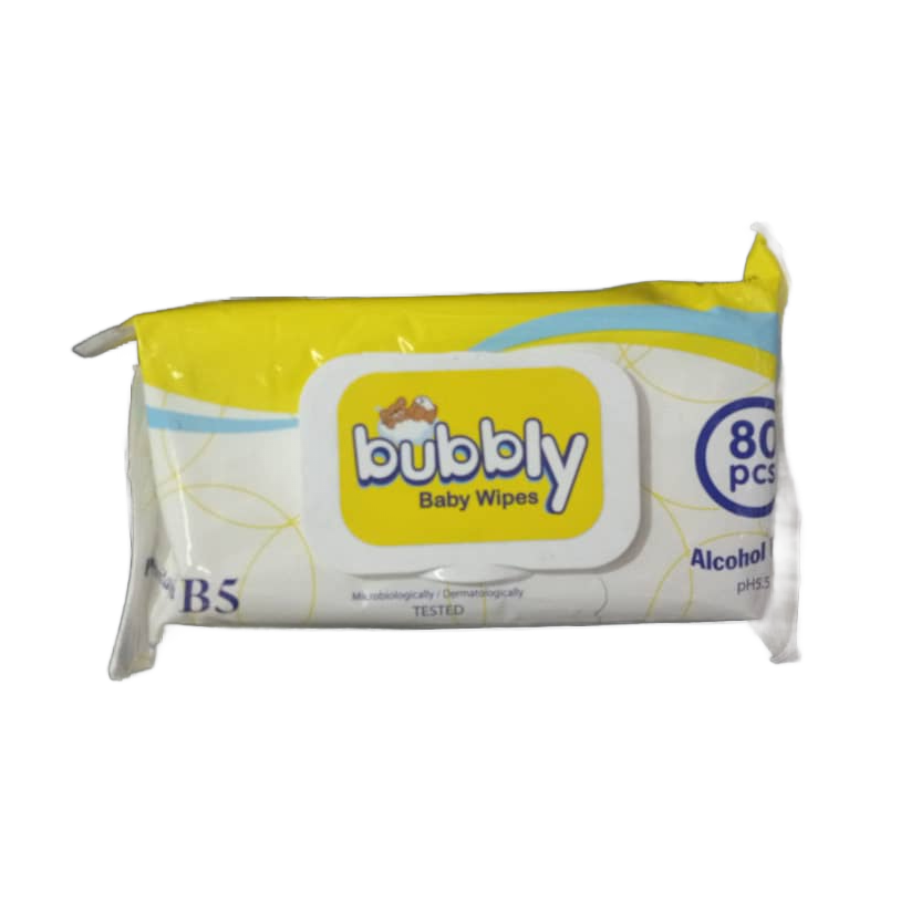 BUBBLY BABY WIPES (80 PCS) B5