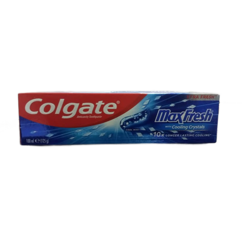 COLGATE ANTICAVITY FLUORIDE TOOTHPASTE MAX FRESH WITH WHITENING BREATH STRIPS COOL MINT