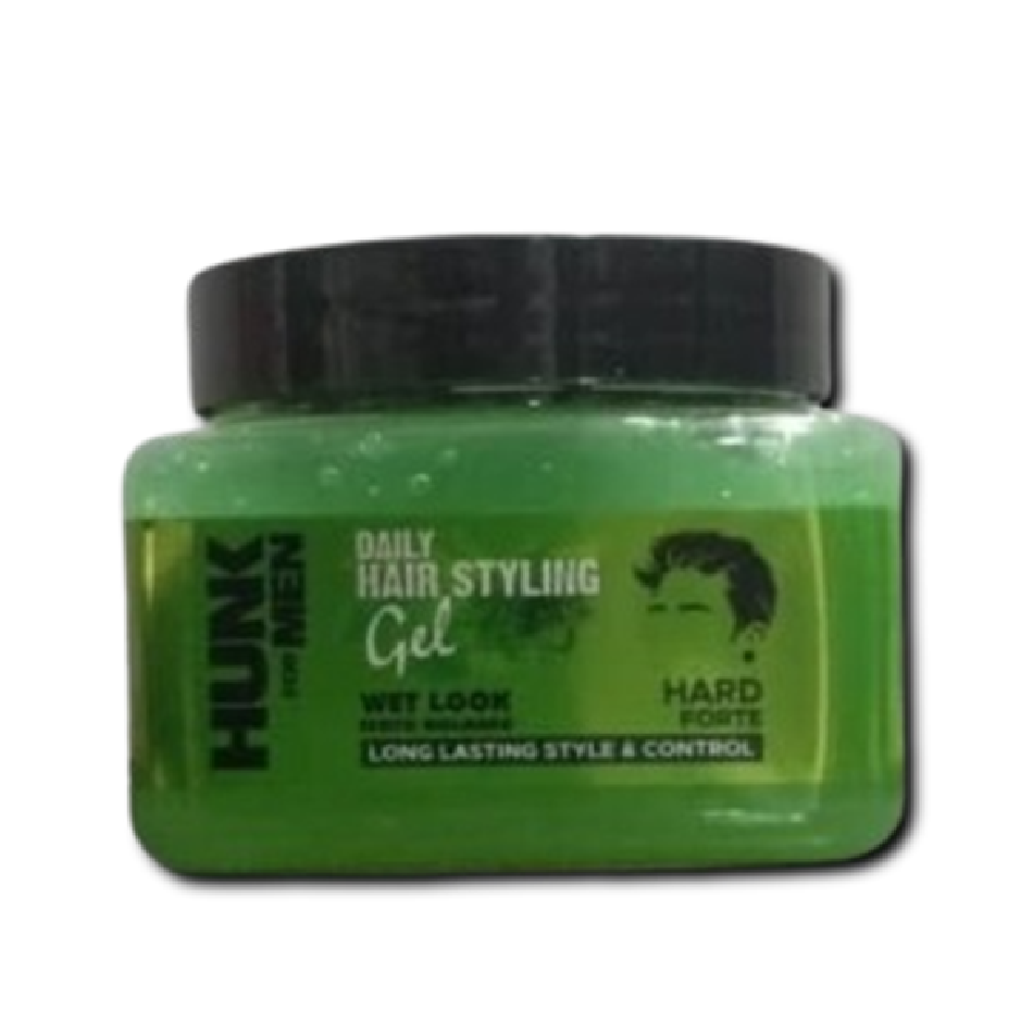 HAIR STYLING GEL DAILY , LONG LASTIN STYLE 7 CONTROL, HUNK MEN