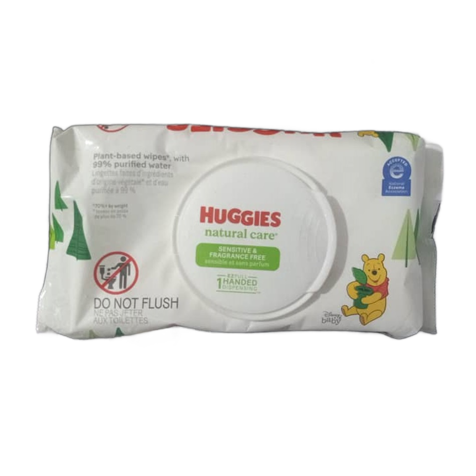 HUGGIES NATURAL CARE (SENSITIVE & FRAGRANCE FREE)